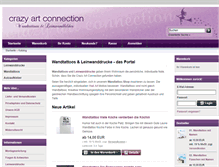 Tablet Screenshot of crazy-art-connection.de